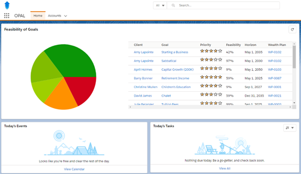 Advisor dashboard