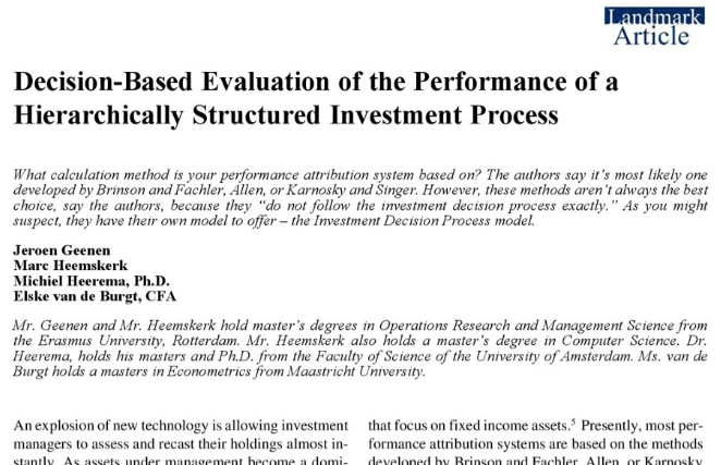 Decision-Based evaluation