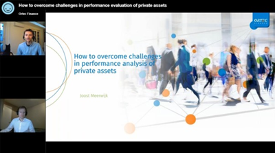 Screenshot IP webinar How to overcome challanges in performance analysis of private assets