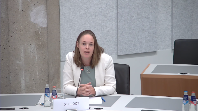 Chantal de Groot spreekt in Tweede Kamer