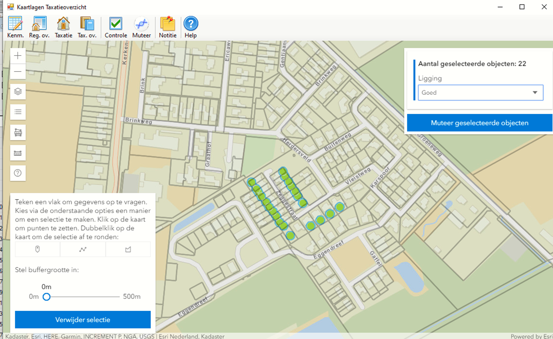OrtaX grafisch werken - aanpassen ligging objecten in 1 straat