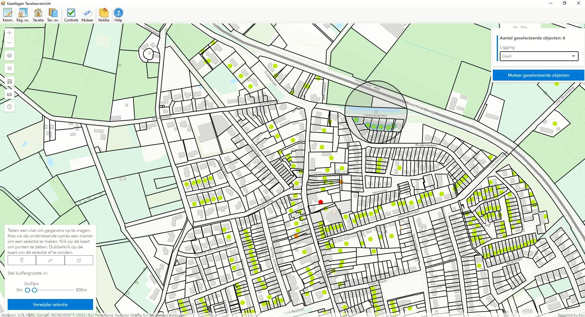 OrtaX grafisch werken - aanpassen ligging 6 objecten