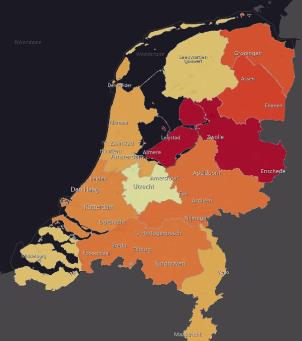 Prijsstijgingen per provincie - maandalert maart 2022